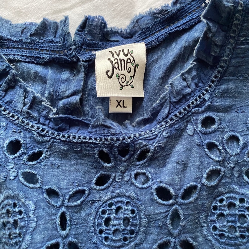 ivy jane Blue Eyelet Cotton Women's Top - Ivy Jane